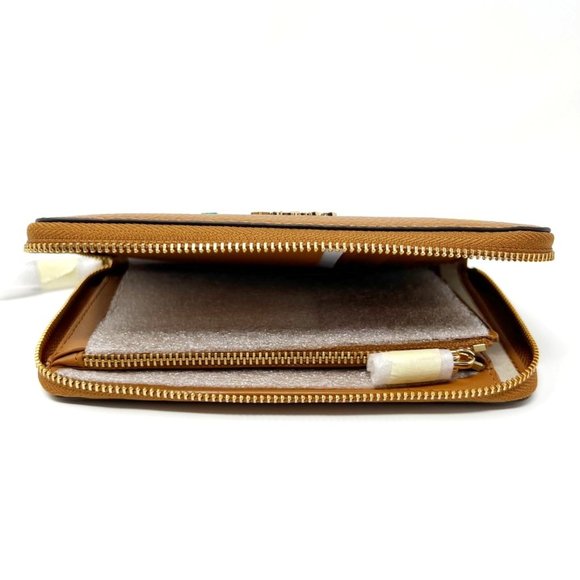 NWT Coach Medium ID Zip Wallet With Diary Embroidery Penny Multi Grained Leather - Picture 8 of 15